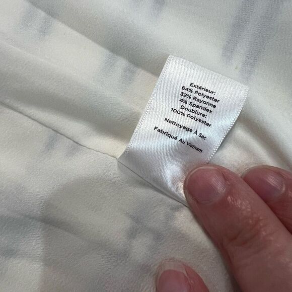 Talbots Stripe Waffle Stitch Blazer White Blue‎ Sz 10 - Picture 10 of 11